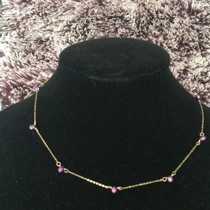 Purple freshwater pearl necklace